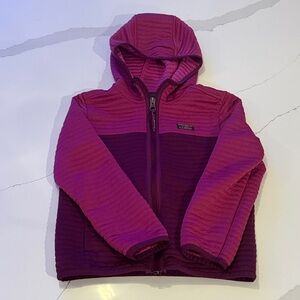 LL Bean Girls' Airlight Hooded Colorblock Jacket - Purple